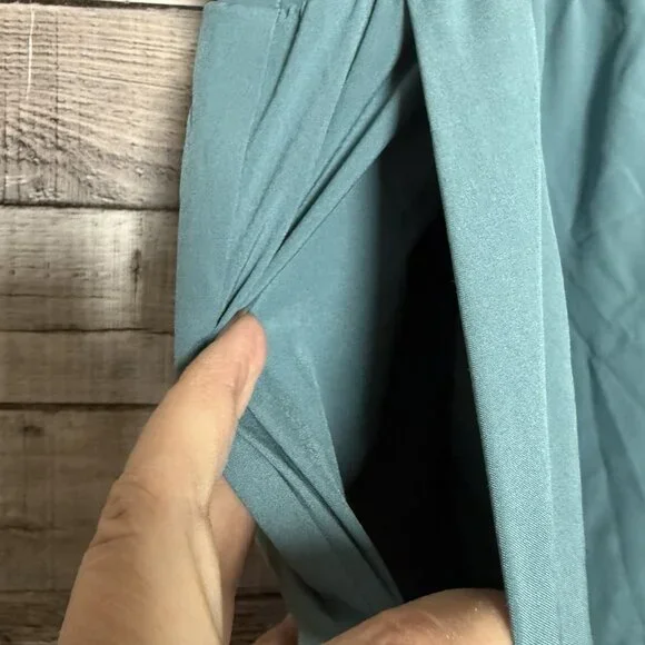 Halara Breezful Women's 2X High Waisted Crossover Quick Dry Stone Blue Wide Leg - Picture 6 of 11